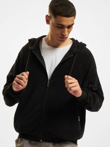 Comoda felpa con cappuccio da uomo Gomorrha Du Maroc con coulisse e cerniera, nera