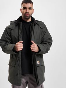 stylische carhartt Herren Jacke Kordelzug Reißverschluss Grau