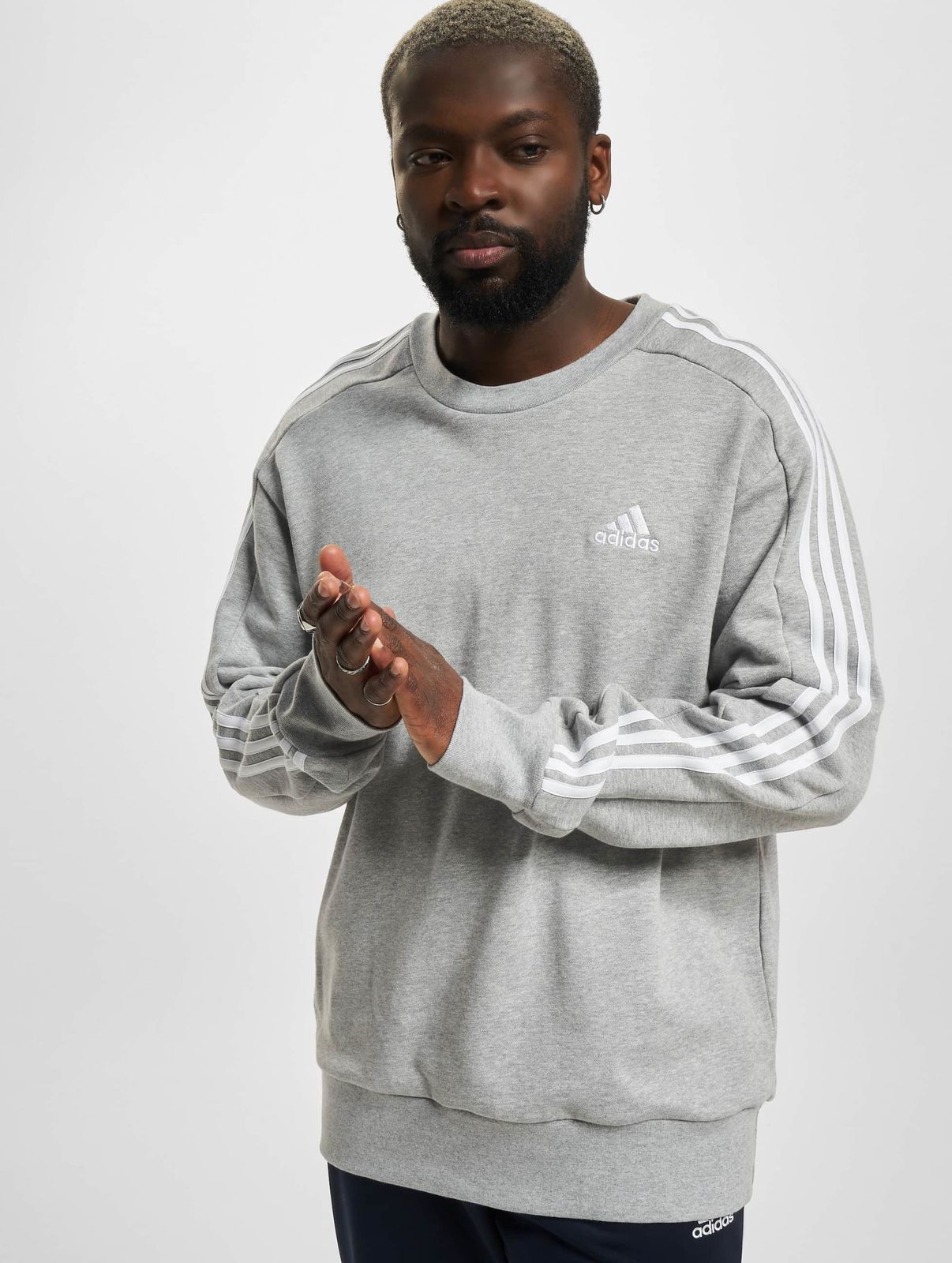 adidas Herren Sweatshirt Rippstrick Grau