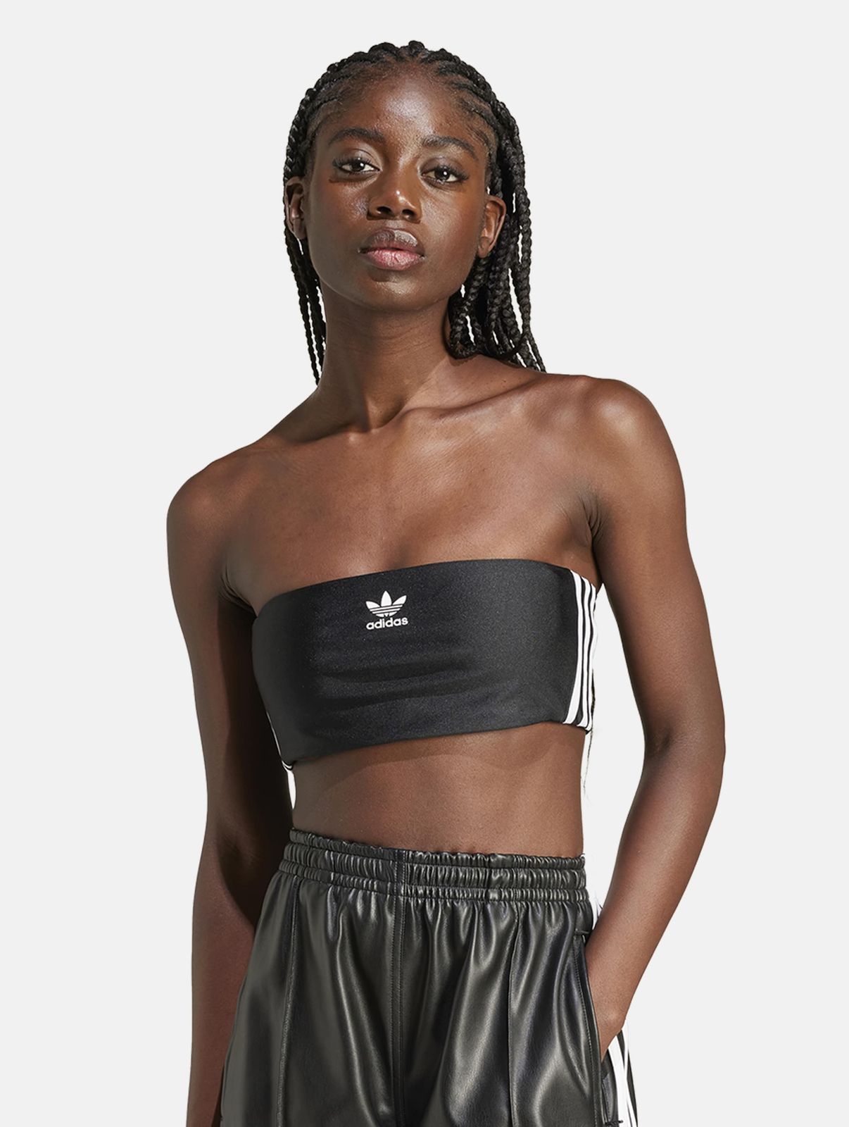 adidas Damen T-Shirt Stretch Skinny Fit Schwarz