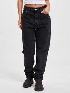 bequeme Calvin Klein Damen Jeans Straight Fit Schwarz