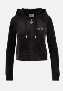 bequemer Juicy Couture Damen Hoodie Stretch Schwarz