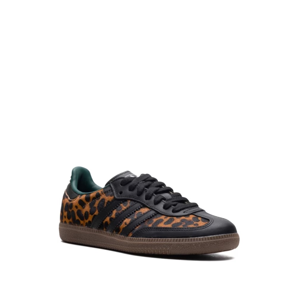 adidas Damen Sneaker Leder Schwarz/Braun/Grün