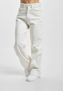 Comfortable Denim Project women's jeans with zipper pockets, cotton, white