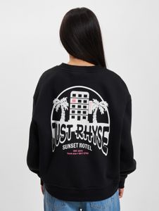 Sudadera moderna Just Rhyse para mujer, de algodón, color negro.