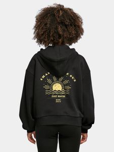 bequemer Just Rhyse Damen Hoodie Kordelzug Kapuze 300 g/m² Schwarz