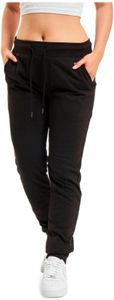 lässige Just Rhyse Damen Hose Taschen mit Baumwolle Schwarz