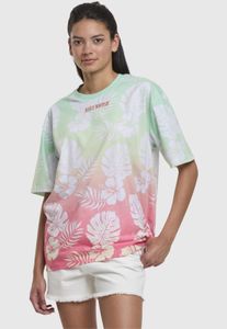 modernes Just Rhyse Damen T-Shirt mit Baumwolle Grün/Rosa