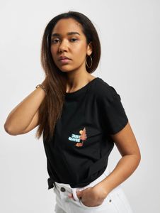 sportliches Just Rhyse Damen T-Shirt 140 g/m² mit Baumwolle Schwarz
