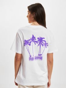 sportliches Just Rhyse Damen T-Shirt Kordelzug mit Baumwolle Weiß