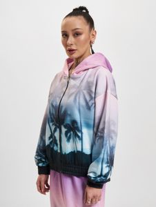 Sweat à capuche moderne Just Rhyse pour femme, avec fermeture éclair et poignets côtelés, lilas-violet