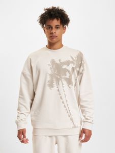 Comoda felpa da uomo Just Rhyse con polsini a coste e fodera in cotone, beige