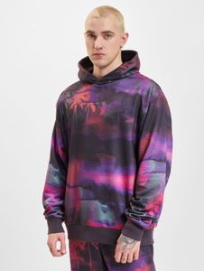 Felpa casual da uomo Just Rhyse con polsini e cappuccio a coste, viola