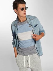T-shirt homme Just Rhyse, style sportif, en coton, bleu/beige/gris