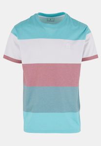 T-shirt homme Just Rhyse, style sportif, en coton, bleu/rouge/blanc