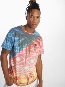 Cómoda camiseta Just Rhyse para hombre, blanca/multicolor