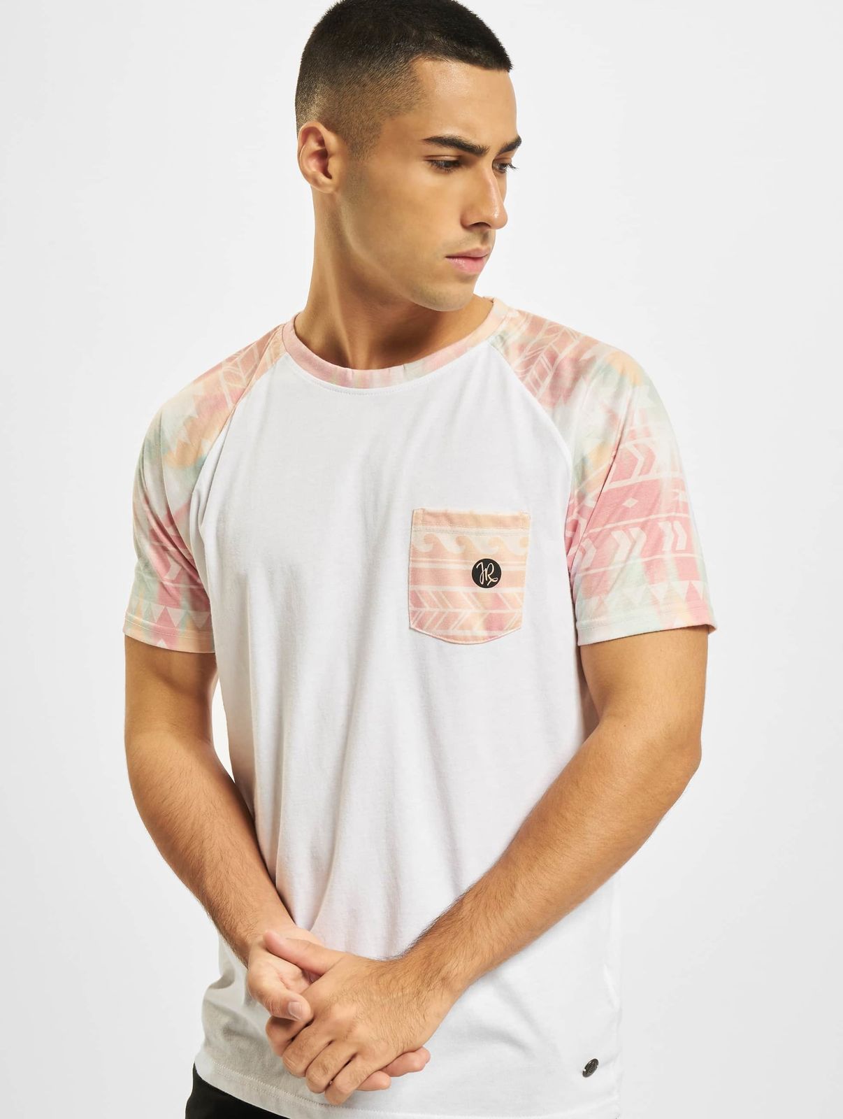 T-shirt da uomo moderna Just Rhyse in cotone, bianca