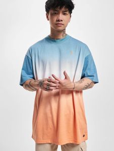 lässiges Just Rhyse Herren T-Shirt Oversize mit Baumwolle Blau-Orange