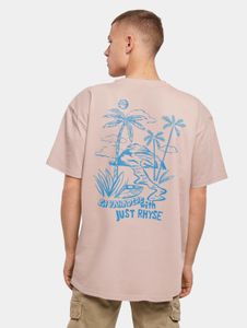 sportliches Just Rhyse Herren T-Shirt Oversize 240 g/m² mit Baumwolle Alt-Rosa