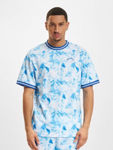 bequemes Just Rhyse Herren T-Shirt Rippbündchen mit Baumwolle Blau