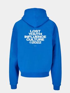 moderner Lost Youth Herren Hoodie 460 g/m² mit Baumwolle Blau