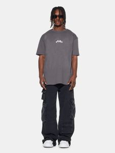 T-shirt sportiva da uomo Lost Youth, oversize, 240 g/m², cotone, antracite