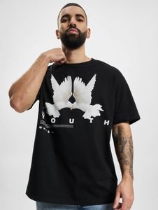 sportliches Lost Youth Herren T-Shirt Oversize 240 g/m² mit Baumwolle Schwarz