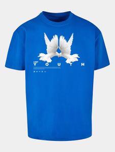 T-shirt homme Sporty Lost Youth, coupe oversize, 240 g/m², coton, bleu