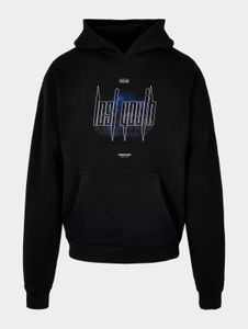 bequemer Lost Youth Herren Hoodie Kapuze Oversize 460 g/m² mit Baumwolle Schwarz