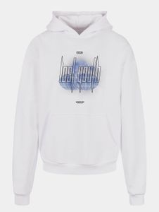 bequemer Lost Youth Herren Hoodie Kapuze Oversize 460 g/m² mit Baumwolle Weiß