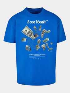 modernes Lost Youth Herren T-Shirt 240 g/m² mit Baumwolle Blau
