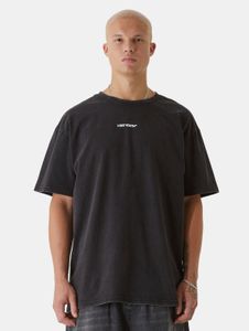 sportliches Lost Youth Herren T-Shirt Oversize 240 g/m² mit Baumwolle Schwarz