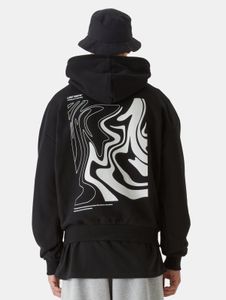 Casual Lost Youth Men's Oversized Hoodie, 460 g/m², Cotton, Black