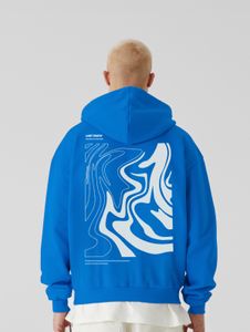 weicher Lost Youth Herren Hoodie Oversize 460 g/m² mit Baumwolle Blau