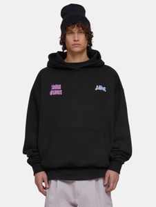 Sweat à capuche Lost Youth pour homme, style décontracté, avec poignets et capuche côtelés, 460 g/m² coton, noir