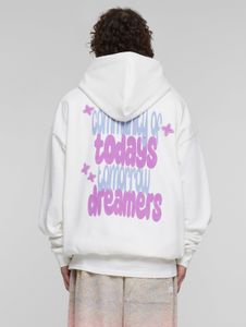 bequemer Lost Youth Herren Hoodie Rippbündchen Kapuze 460 g/m² mit Baumwolle Weiß