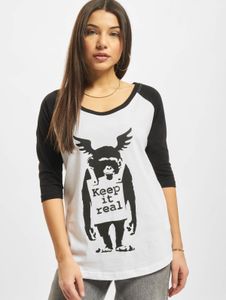 Sweat-shirt confortable Mercode pour femme, en coton, blanc/noir