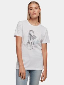 modernes Merchcode Damen T-Shirt Oversize 160 g/m² mit Baumwolle Weiß