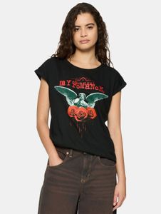 bequemes Merchcode Damen T-Shirt 140 g/m² mit Baumwolle Schwarz