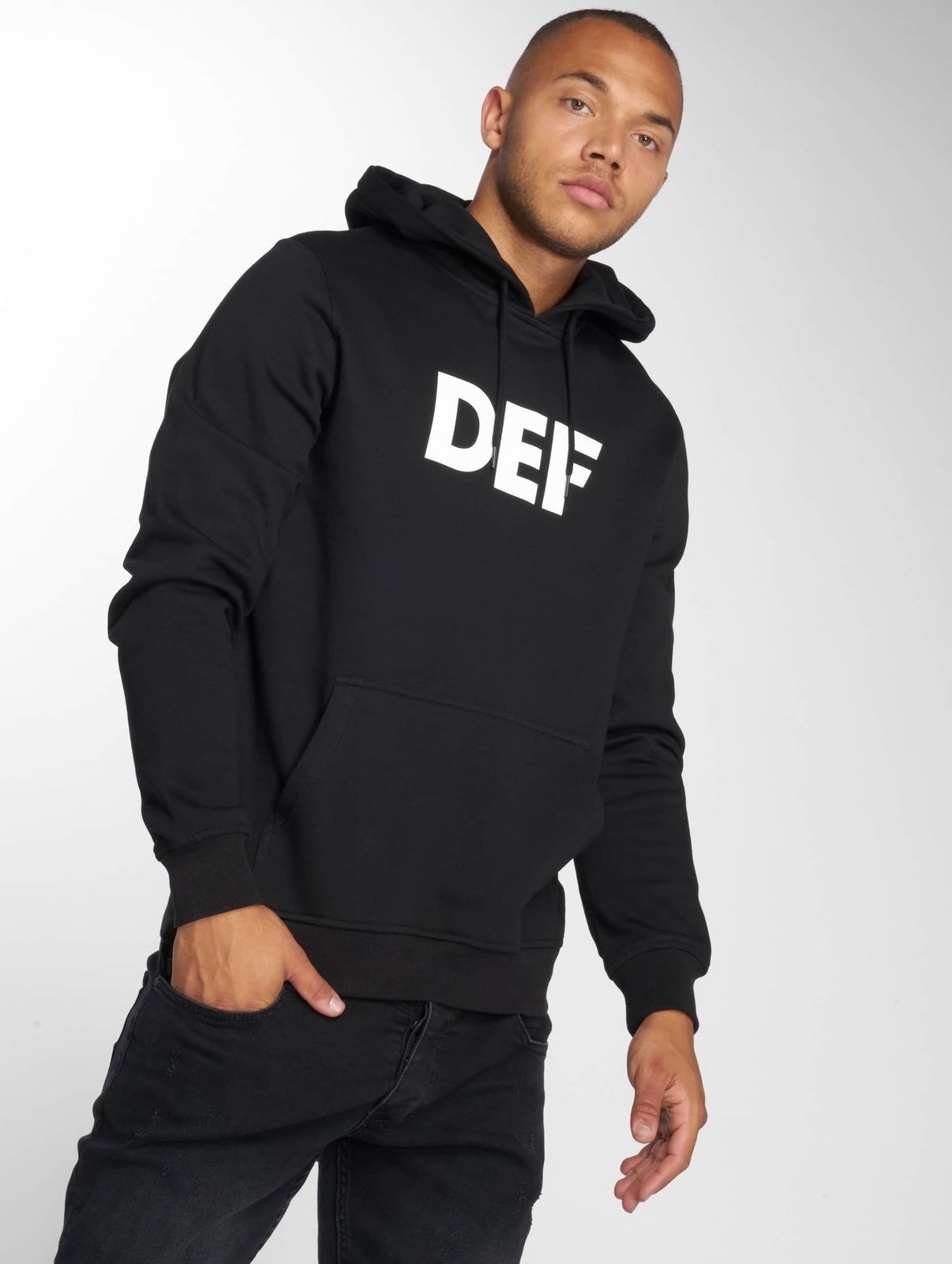 Merchcode Herren Hoodie mit Kordelzug und Rippstrick