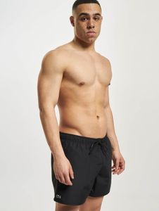 Pantalones cortos ligeros de Lacoste para hombre con cordón ajustable y bolsillos, color negro.