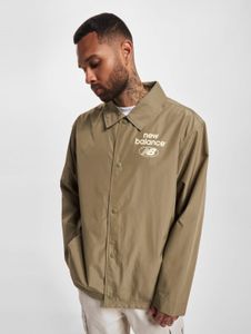 stylische New Balance Herren Jacke Taschen Fleece Khaki