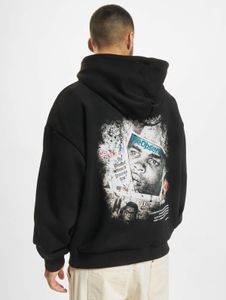 moderner MJ GONZALES Herren Hoodie große Kapuze Kapuze 460 g/m² mit Baumwolle Schwarz