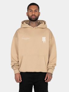 moderner MJ GONZALES Herren Hoodie Rippbündchen Kapuze 460 g/m² mit Baumwolle Beige