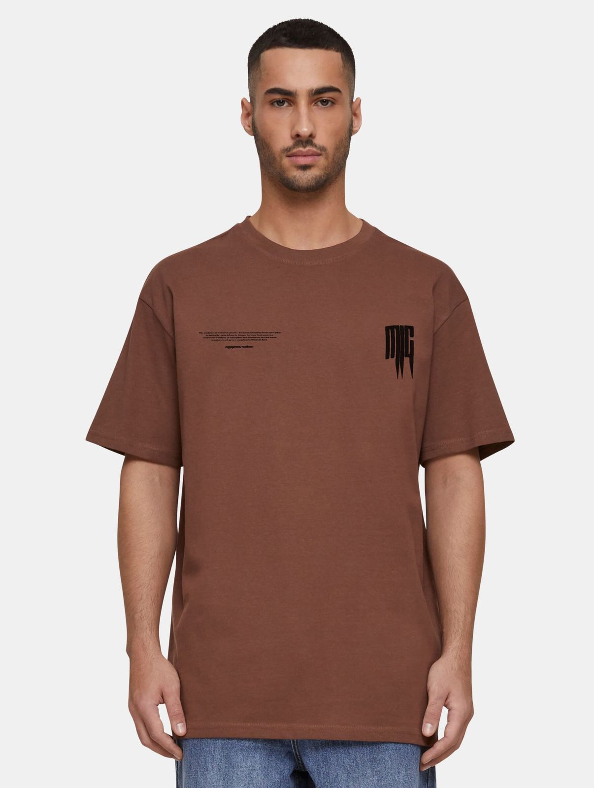 T-shirt casual da uomo MJ Gonzales, 240 g/m², cotone, marrone