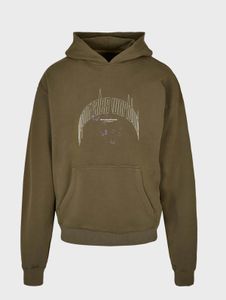 Sweat à capuche décontracté MJ Gonzales pour homme, avec poignets et capuche côtelés, coton 460 g/m², kaki