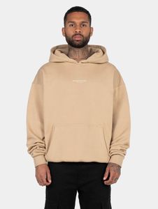 lässiger MJ Gonzales Herren Hoodie große Kapuze Rippbündchen 460 g/m² mit Baumwolle Beige