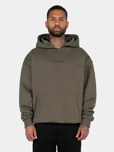 Modern MJ Gonzales men's hoodie, large hood, 460 g/m² cotton, khaki
