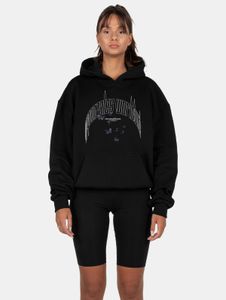 lässiger MJ GONZALES Damen Hoodie 460 g/m² mit Baumwolle Schwarz