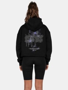weicher MJ Gonzales Damen Hoodie Oversize 460 g/m² mit Baumwolle Schwarz
